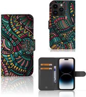 GSM Hoesje iPhone 15 Pro Flip Case Aztec