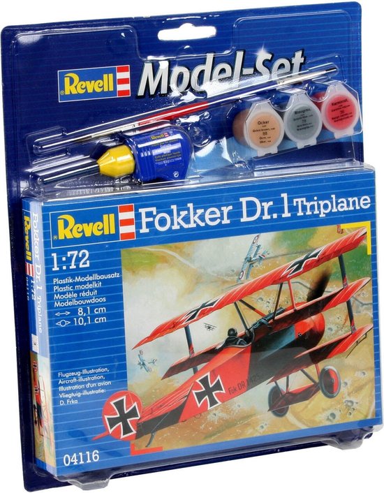 Revell Modelbouwpakket Militaire voertuigen - 64116 Fokker DR Triplane Model.plane - Model Set Plastic - 1:72 - Modelbouw
