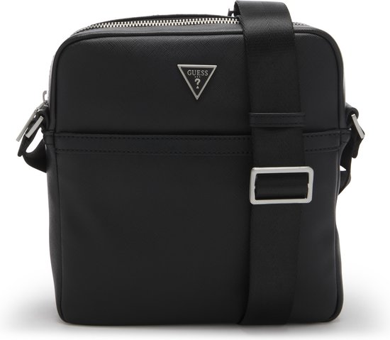 Guess CRTS Saffiano Eco Top Zip Shoulder Bag Heren - Zwart - One Size