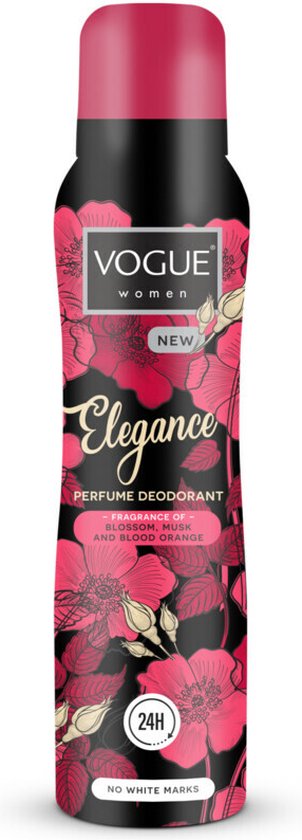 3x Vogue Elegance Parfum Deodorant 150 ml