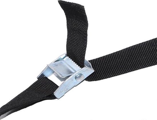 AMACOAM Gordelband 25 mm zwart nylon bagageriem platte kant release gespen koffer bagageband met verstelbare gespen pakriemen voor doe-het-zelf handwerk rugzak omsnoeren 1,5 meter 4 stuks