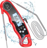 Vleesthermometer met 2 Sondes - BBQ Thermometer - Oventhermometer - Kookwekker - Braadthermometer - Externe lange sonde met 102 cm kabel