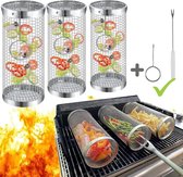 Bbq Grillmand (3 stuks) - Bbq grillrooster - bbq accessoires - Barbecue Grillrooster - Bbq gereedschap