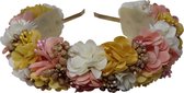 Jessidress® Haarbloemen Dames Hoofdband Luxe Haar diadeem met bloemen Haarband Bruids - Multi