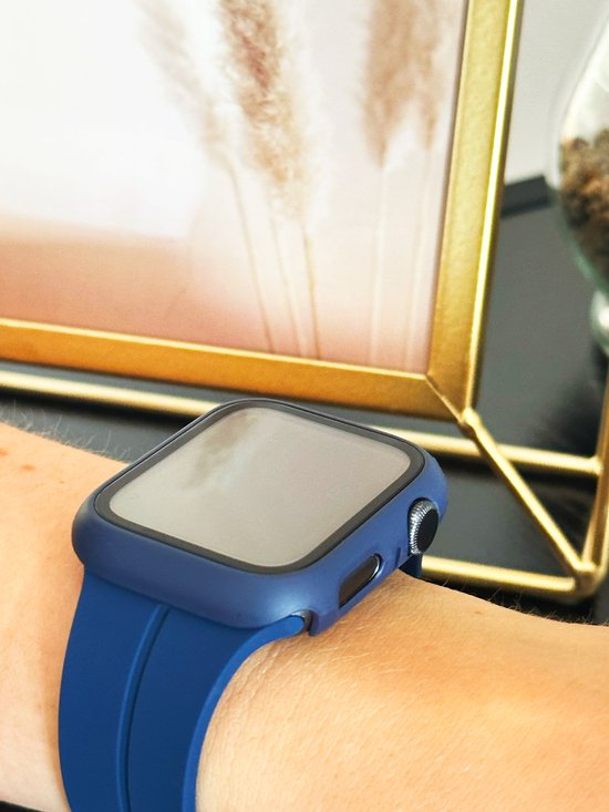 Strap-it Geschikt voor Apple Watch PC hard Case - Geschikt voor Apple Watch 1 / 2 / 3 - 42 mm - donkerblauw - hoesje - beschermhoes - protector - bescherming