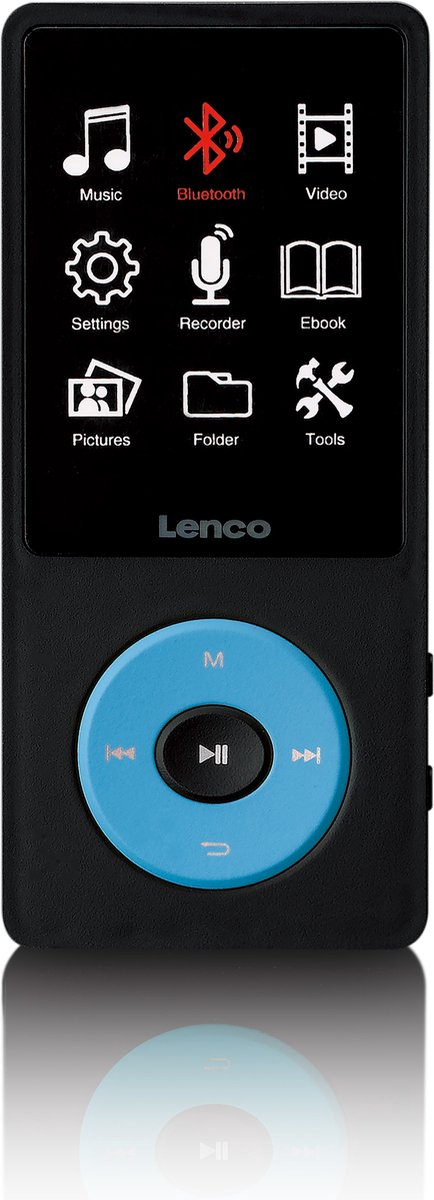 Lenco Xemio-860BU - MP3/MP4 speler met Bluetooth en 8GB intern geheugen - Blauw