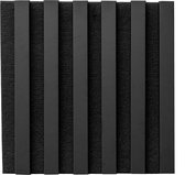 Houten wandpanelen - AcousticWoodline® Vilt-Houten akoestisch aku wandpaneel - 40x40CM - Parel zwart - Mat zwart - Wanddecoratie - Geluidsdemper - muurdecoratie - Wanddecoratie