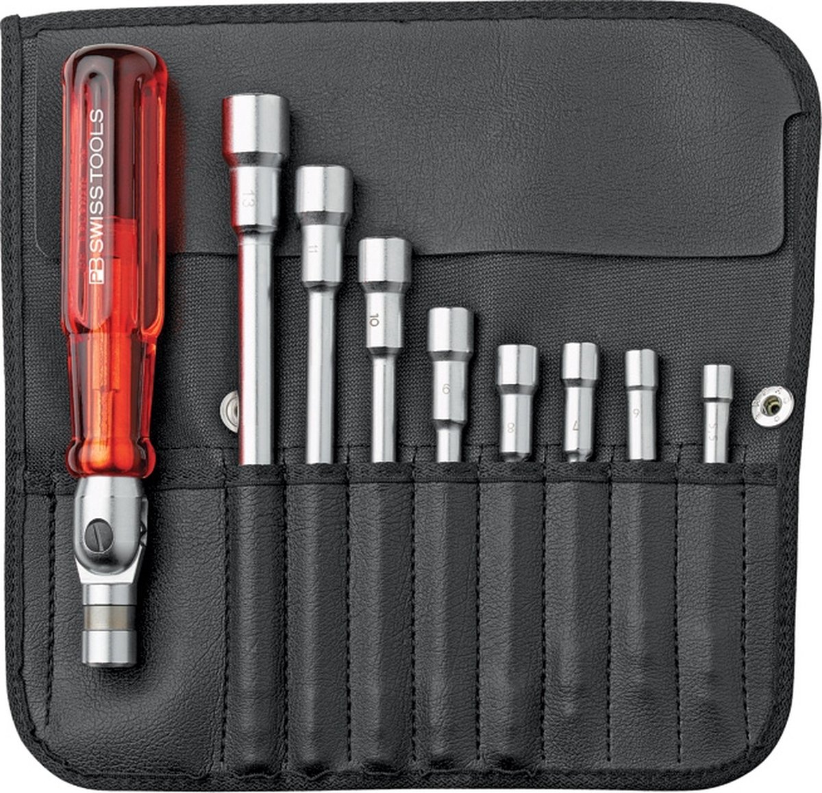 PB Swiss Tools Schroevendraaierset met omklaphecht en wisselklingen in role