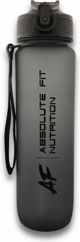 Bouteille d'hydratation - Bouteille d'eau, Gourde, Bouteille d'eau avec bec verseur - Transparent / Noir - Bouteille Water