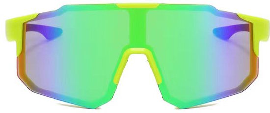 Zonnebril - Fiets - Sport - Festival bril - Rave - Voor heren en dames - Groen - Spiegelglazen van Aproxx. — afbeelding 2
