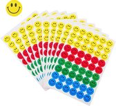 Blije Smiley Stickers - 540 Beloningsstickers - Kinderstickers - Smileystickers - 324 stickers 19 mm doorsnede - Positief Opvoeden - Leuk Belonen met Stickers - Gekleurde Smiley Stickers - Smiley Stickervellen