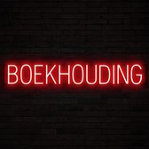 COMPTABILITÉ - Néon publicitaire Enseigne néon LED lumineuse | SortBrite | 75 x 16 cm | 6 modes de gradation - 8 animations lumineuses | Éclairage au néon pour panneaux publicitaires