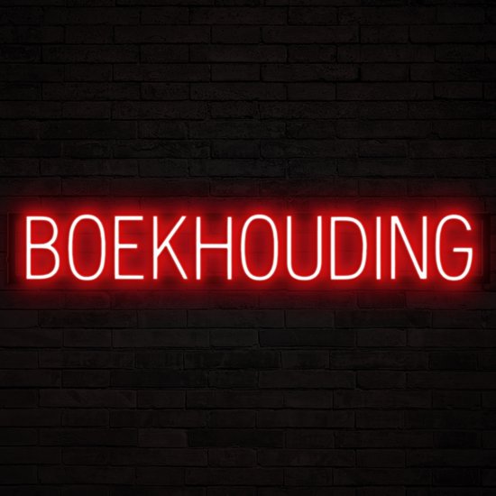 COMPTABILITÉ - Néon publicitaire Enseigne néon LED lumineuse | SortBrite | 75 x 16 cm | 6 modes de gradation - 8 animations lumineuses | Éclairage au néon pour panneaux publicitaires