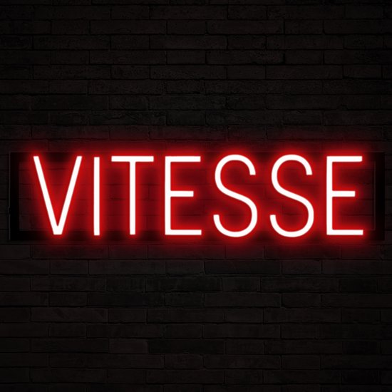 VITESSE - Lichtreclame Neon LED bord verlicht | SpellBrite | 63,16 x 16 cm | 6 Dimstanden - 8 Lichtanimaties | Reclamebord neon verlichting