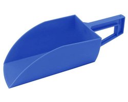 Huismerk Voerschep kunststof blauw schepmodel Blauw