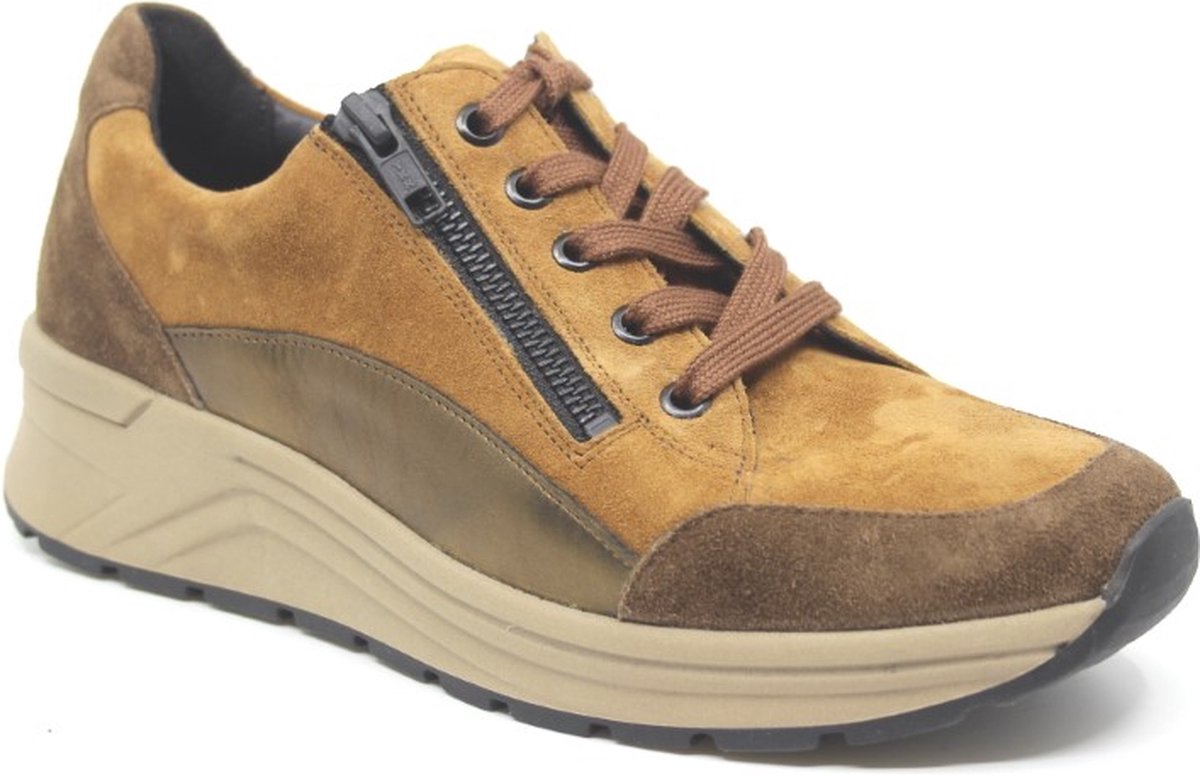 Solidus, 59075 30559, Bruin combi dames sneaker wijdte K
