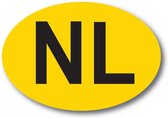 NL Sticker Geel Zwart - Set van 3