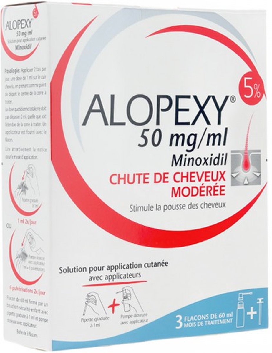 Alopexy Minoxidil 5% Stop Haaruitval en Stimuleer Haargroei 6x 60ml - 6 Maanden voorraad