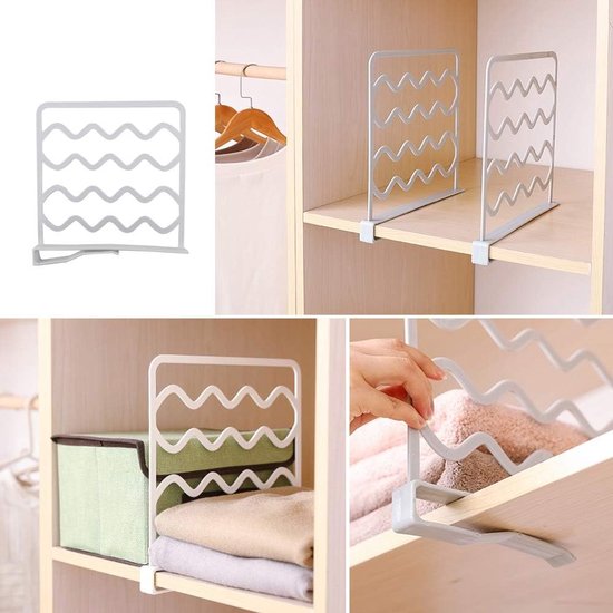 8 Stuks Transparante Acryl Plankverdelers, Acryl Plank Verdelers voor Kast, Plankverdelers voor Kledingkast, 30 x 20 cm, Verstelbare Plankverdeler voor Kleding Organizer en Slaapkamer, Keukenkasten