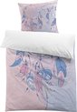 Dreamcatcher beddengoed 135 x 200 cm meisjes microvezel polyester paars en roze 3D-print Dream Catcher dekbedovertrek 135 x 200 cm met 1 kussensloop 80 x 80 cm beddengoed Dream Catcher dames