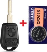 Autoleutel 3 knoppen + Batterij CR2016 geschikt voor Bmw sleutel Oldtimer / Bmw Z3 / E38 / E39 / E46 / E60 / E61 / E83 / E95 / Oldtimer - Bmw autosleutel.