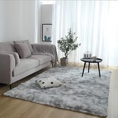 Living Room Rug, Bedroom Modern Rug, Indoor Comfortable Home Floor Carpet (Grey/White, 160 x 200 cm)