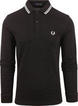 Fred Perry - Longsleeve Polo Zwart 350 - Modern-fit - Heren Poloshirt Maat XXL