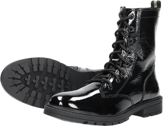 SUB55 Veterschoen hoog Veterschoen hoog - Zwart lak - Maat 31