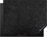 KitchenYeah inductie beschermer 77x59 cm - Zwart - Graniet print - Kookplaataccessoires - Afdekplaat voor kookplaat - Anti slip mat - Keuken decoratie inductieplaat - Inductiebeschermer - Inductiemat natuursteen - Beschermmat voor fornuis