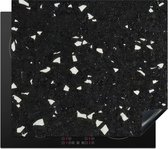 KitchenYeah® Inductie beschermer 60x52 cm - Terrazzo - Zwart - Grijs - Wit - Kookplaataccessoires - Afdekplaat voor kookplaat - Inductiebeschermer - Inductiemat - Inductieplaat mat
