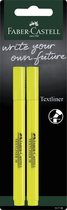 Faber-Castell tekstmarker 38 - geel - 2 stuks op blister - FC-157799