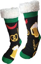 Cadeau – Huissokken - Fleece sokken - Bier sokken - Bier met Pretsel - Verrassings kado - Dikke Warme Sokken - Winter Sokken - Gevoerde sokken - Grappig - Cadeau voor vrouw man – Kado – Sokken - Grappige sokken – LuckyDay Socks - Maat 37-44