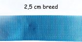 Tassenband - Per 3 meter - 25 mm breed - Licht blauw - Nylonband - Hobbyband - Polyesterband - Hobby -Naaien