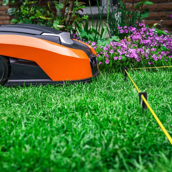 draadpennen robotmaaier set van 100 - voor begrenzingsdraad tot 4 mm - kunststof - zwart — afbeelding 2