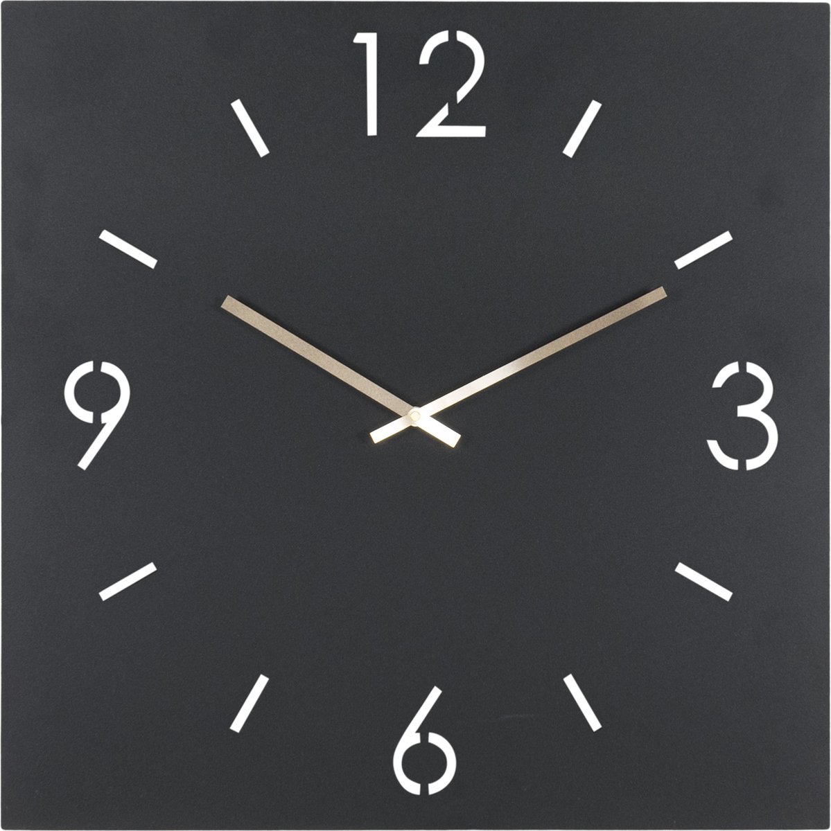 Spinder Design klok Time 60 X 60 - Zwart - Staal