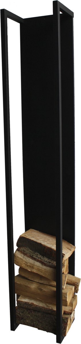 Spinder Design houtopslag Cubic Fire - Zwart - Staal