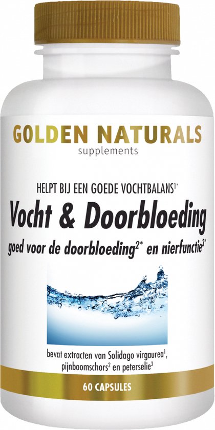 Golden Naturals Vocht & Doorbloeding (60 veganistische capsules)