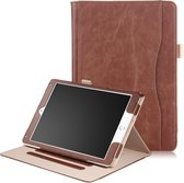 Dasaja - Tablethoes - iPad 10.2 (2019 / 2020 / 2021) - Leren case - Bruin - Incl. standaard met 3 standen