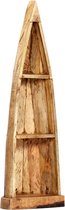 Boekenkast 40x30x130cm Massief Mango hout (Incl Magazine Houder) - Boeken kast