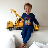 Fun2wear - kleuter / kinder - pyjama - vrachtwagen / truckin - Twilight blue - maat 110/116