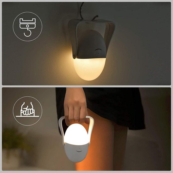 Kinder Nachtlampje, Oplaadbaar, met LED-lichten en Bewegingssensor,  Instelbare... | bol.com