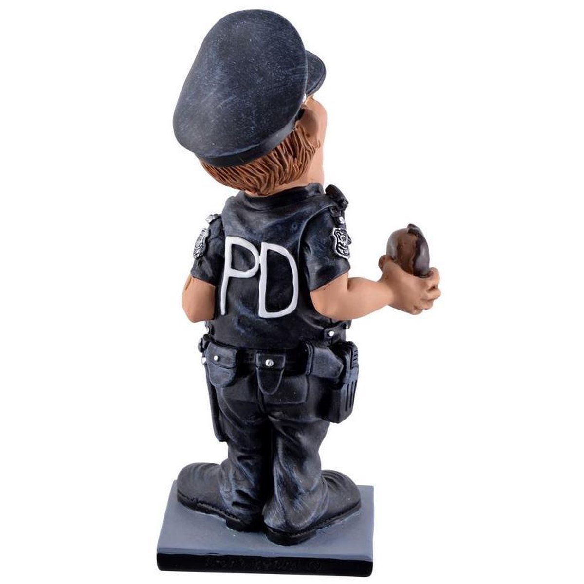 Figurine Drôle Professions Police avec moustache qui émet un ticket -  Taille 7x7x15 cm