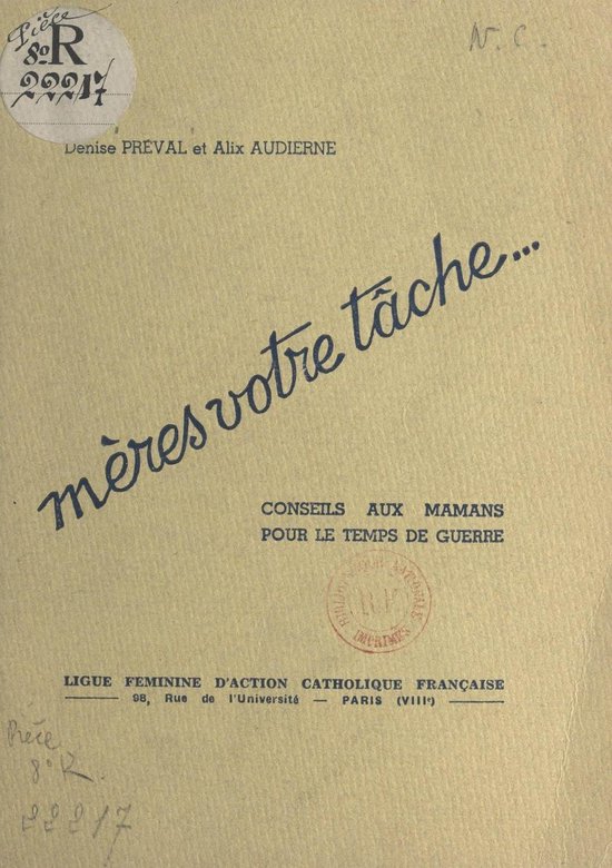 Mères, votre tâche... - cover