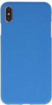Color TPU Hoesje voor iPhone XS Max - Navy