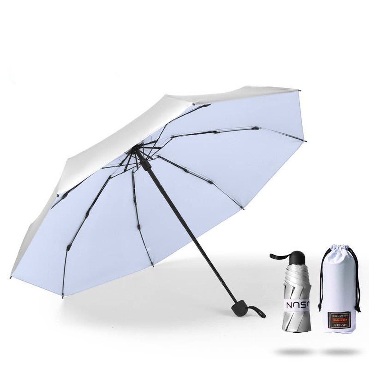 Inklapbare paraplu noorderlicht effect Femmes Accessoires Parapluies Merkloos Parapluies 