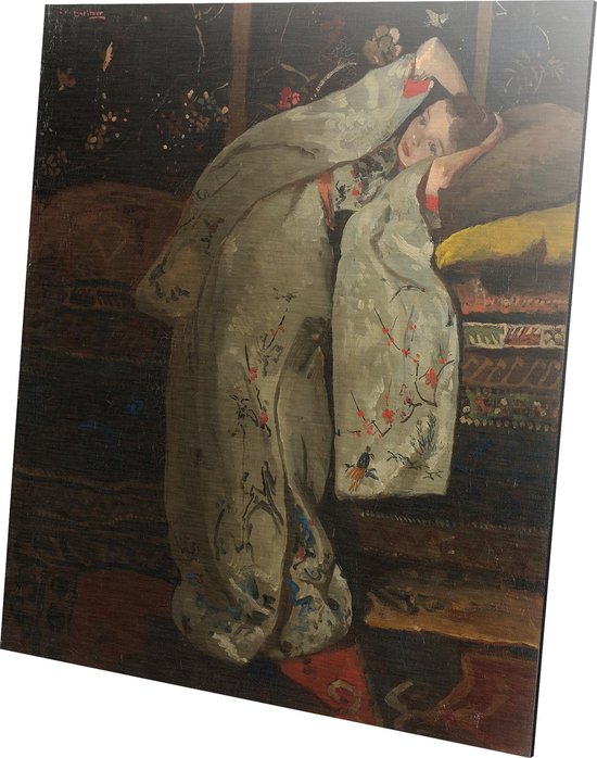Meisje in witte kimono | George Hendrik Breitner  | Aluminium | Schilderij | Wanddecoratie |