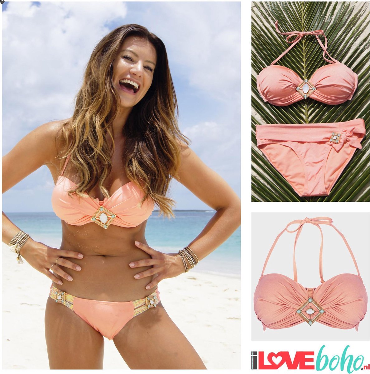BOHO Bikini Top - Ibiza - The Bohemian - Oranje - Peach - Perzik - S - Cup  AA | bol.com