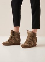 punt ervaring Precies Isabel Marant Etoile Bekett sneakers Khaki kleur | bol.com