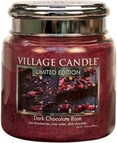 Village Candle Medium Jar Geurkaars - Dark Chocolate Rose