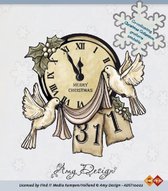 Clear Stamp - Adst10002 Amy Design - Clock with doves